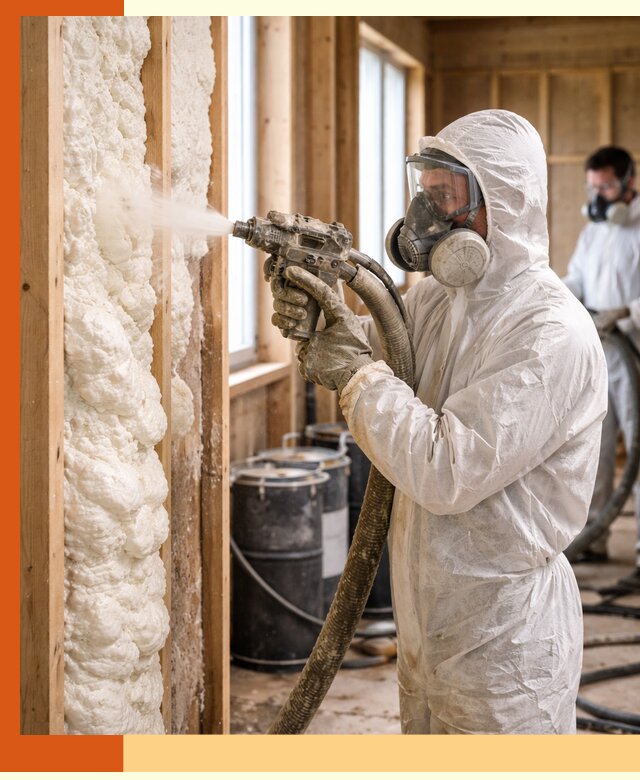 Утепление каркасного дома пенополиуретаном в Бийске
