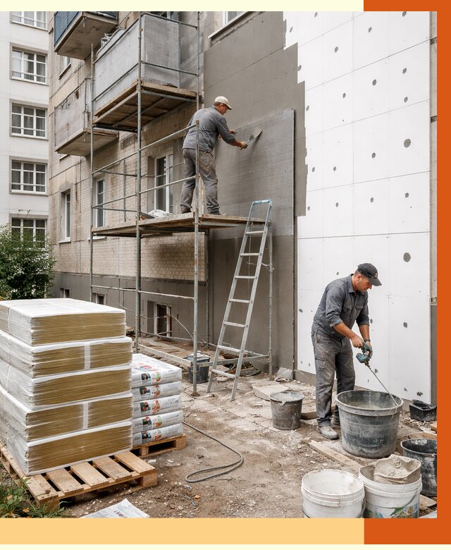 Утепление квартиры снаружи в Бийске от 6388 руб/м2 под ключ | ТепломастерБск