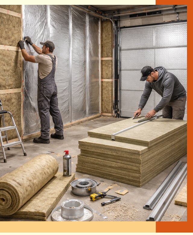 Утепление гаража в Бийске от 4674 руб/м2 — комплексное утепление ворот и стен | ТепломастерБск