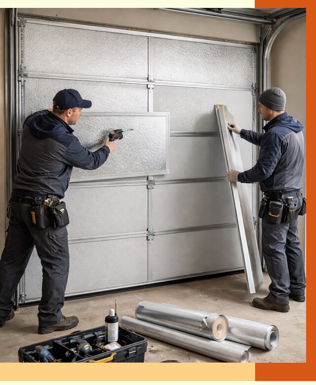 Утепление гаражных ворот в Бийске от 8154 руб/м2 — надежно и быстро | ТепломастерБск