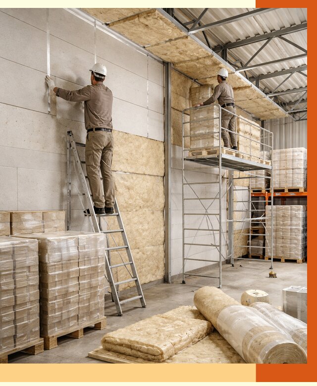 Утепление склада готовой продукции в Бийске от 2025 руб./м2 — комплексно | ТепломастерБск