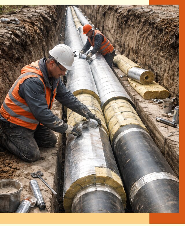 Утепление теплотрассы в Бийске от 4674 руб./м2 — ппу и комплексная изоляция | ТепломастерБск