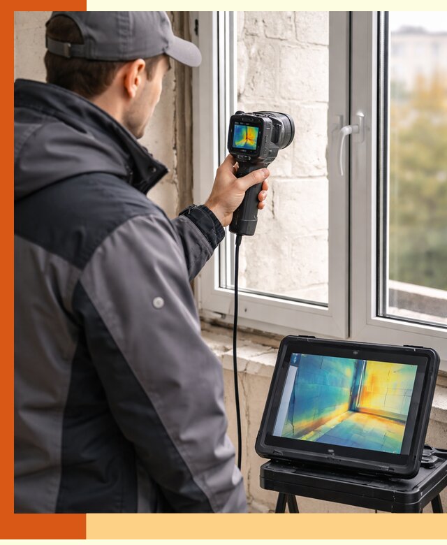 Тепловизионное обследование дома в Бийске для выявления утечек тепла