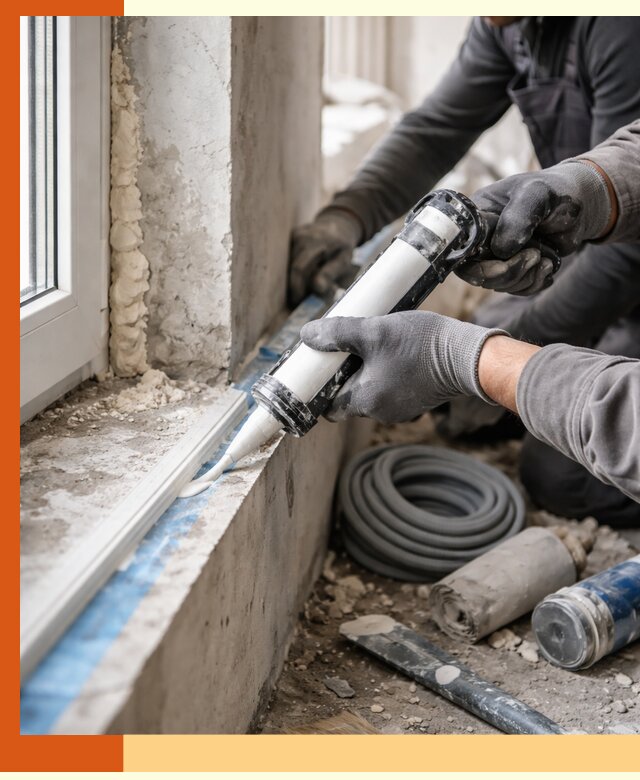 Герметизация стыков и примыканий зданий в Бийске